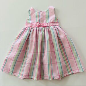 Vintage Good Lad 2T Pink Green Plaid Party Dress Spring Easter Summer
